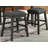 Modern Contemporary 5pc Counter Height High Dining Table w Storage Shelves High Chairs And Stools Wooden Kitchen Breakfast Table Dining Room Furniture-632598002