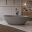 75" x 40" Freestanding Soaking Cement Bathtub-1595524163