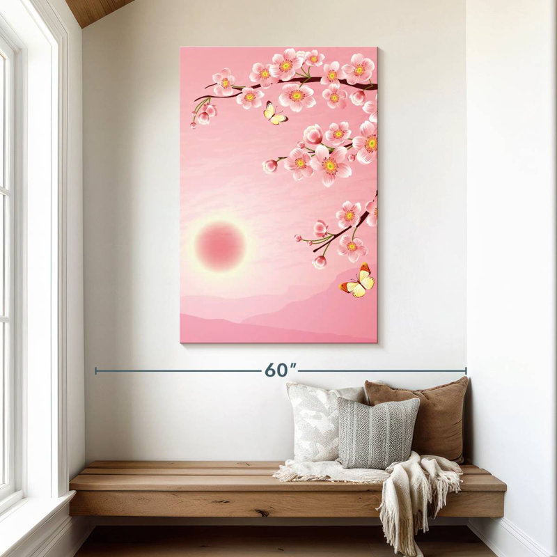Fleurs Harnek Sakura, H 48 po x l 32 po