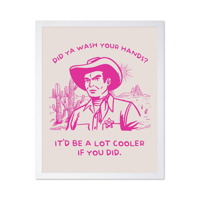 Avez-vous lavé vos mains?, Poster, 24"H x 32"W, White Framed