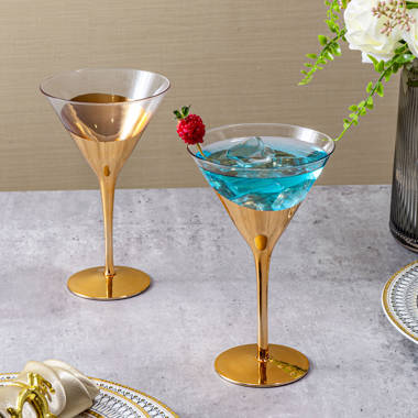 Rosecliff Heights Mako 4 - Piece 12oz. Glass Martini Glass Glassware Set
