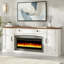Electric Fireplace TV Stand With Mantel And Cable Management And Adjustable Shelves-6161516