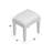 Cain Mirrored Upholstered Vanity Stool