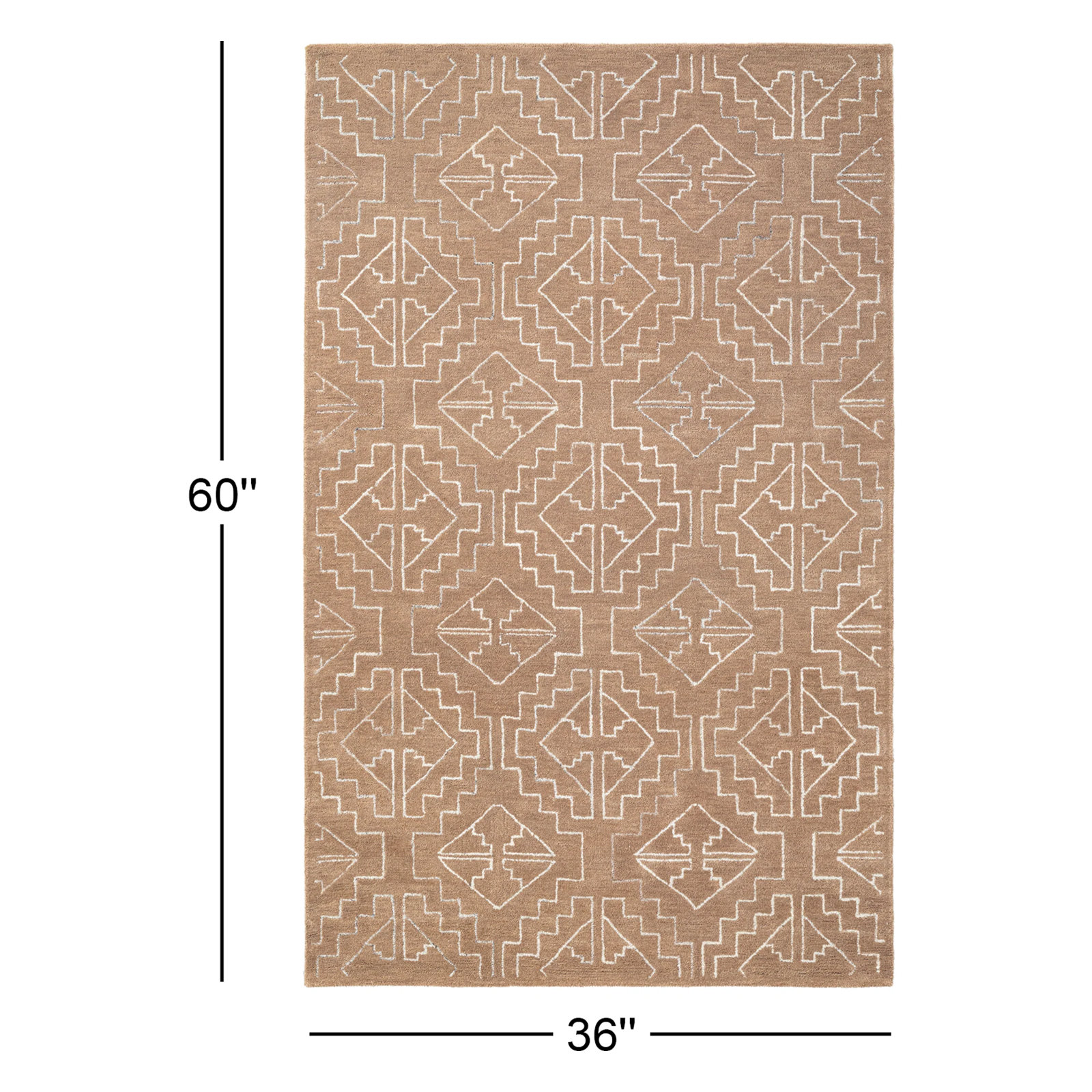 Joss & Main Tifton Hand Tufted Wool Rug, Rectangle 3' x 5'
