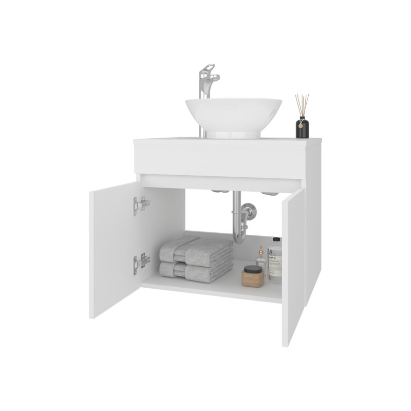 Ensemble de meuble-lavabo avec 2 portes Sheridan, Blanc
