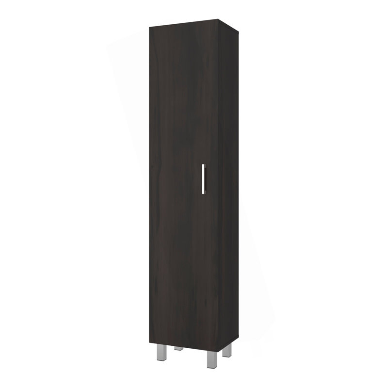 Storage Cabinet With Fixed Shelf, Walnut