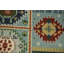 Tapis géométrique bleu clair fait à la main 4 x 6