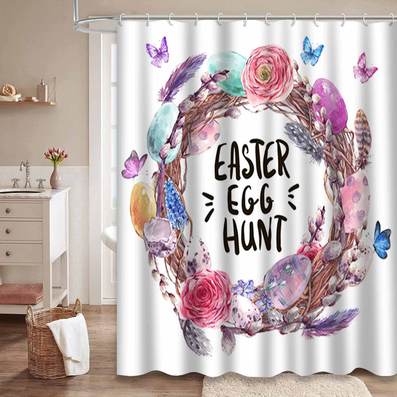 Aquarelle, joyeuses Pâques, couronne, bouquet de printemps, plumes d'œufs de saule avec 12 crochets, L 72 po x l 72 po