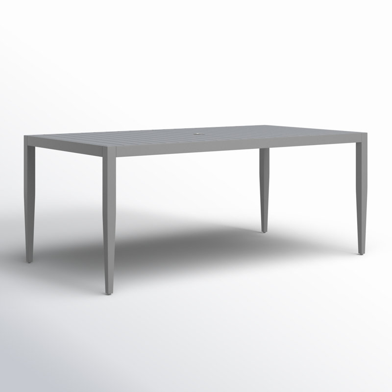 Whitman Metal Dining Table, Gris