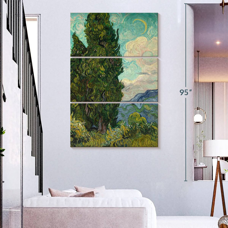 Harnek Cypresses, 74" H x 48" W