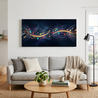Ensemble de 1 tableau abstrait sur toile « Vagues »