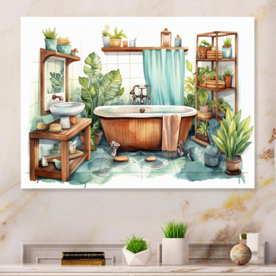 «Natural Bathroom Decor XX» - Impression sur métal pour salle de bain