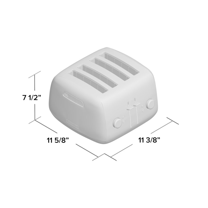 KitchenAid® 4-Slice Toaster with Manual High-Lift Lever, Contour Silver