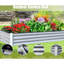 Lit de jardin surélevé galvanisé 6 x 3 x 1 pi, contenant de jardinage en métal. Intérieur spacieux pour les plantes. Acier, pluie et neige. Base ouverte, bon drainage. Fortement soutenu. Bord épaissi. Facile