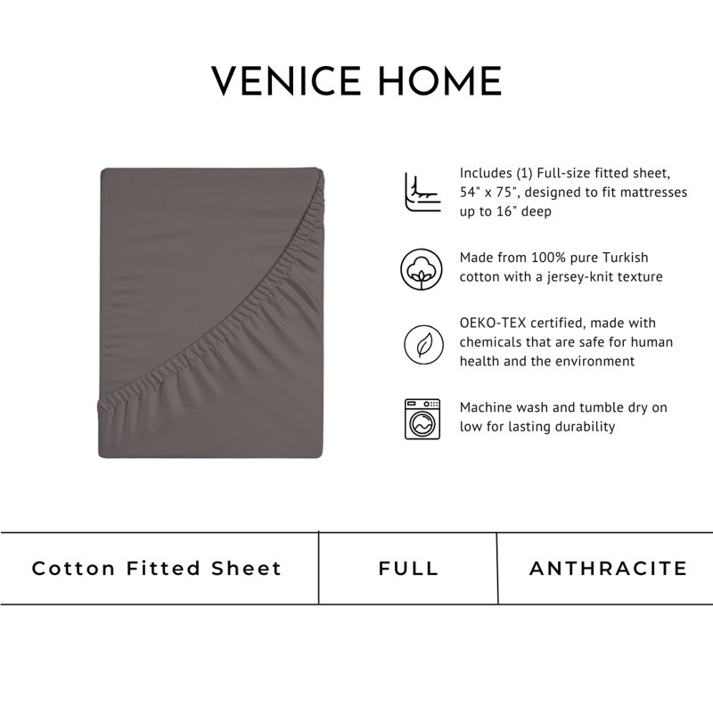 400 Thread Count Cotton Extra Deep Pocket Fitted Sheet - Hotel Luxury Single Fitted Sheet Only - Easily Fits 18" to 24" Mattress