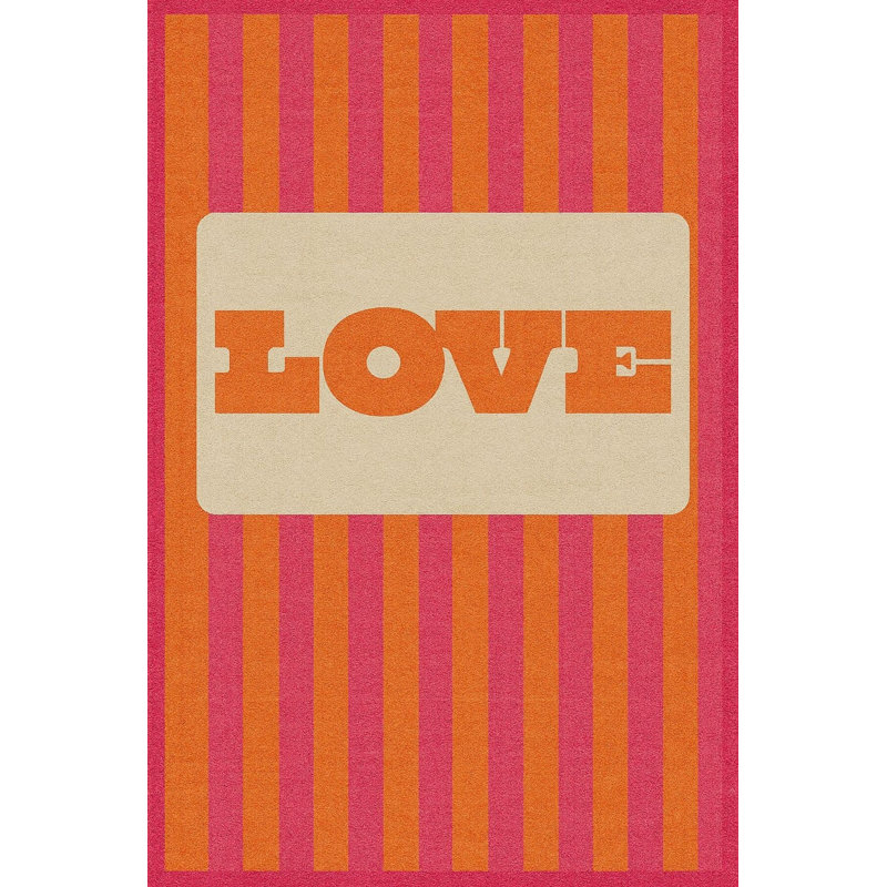 Tapis tissé orange Mosso, 4'11" x 9'10"