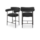 Macdermot Upholstered Counter Stool with Metal Frame