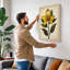 Golden Bloom Botanical - Wrapped Canvas-131761392-131761396