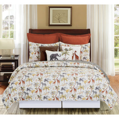 Serengeti Cotton Reversible Quilt Set