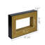 Console Modern Contrast moderne avec structure en bois stratifié et plateau noir