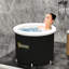 Baignoire pliante froide 79 gallons pour sportifs, avec couvercle de midge et sac de transport, récupération noire