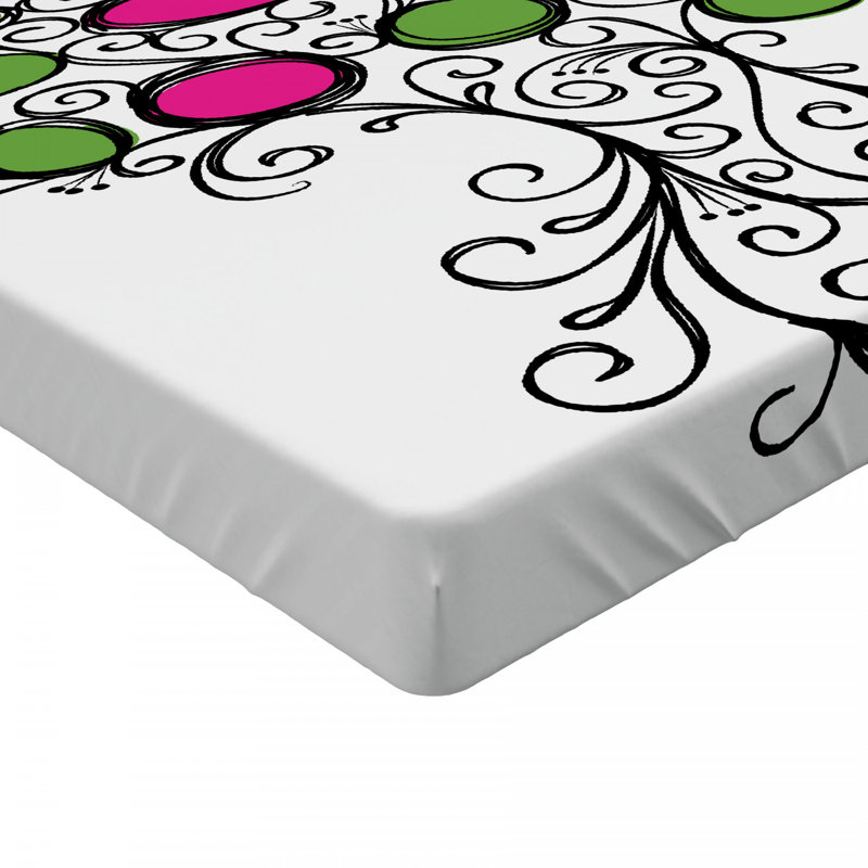 Microfiber Geometric Fitted Sheet, Full/Double Fitted Sheet