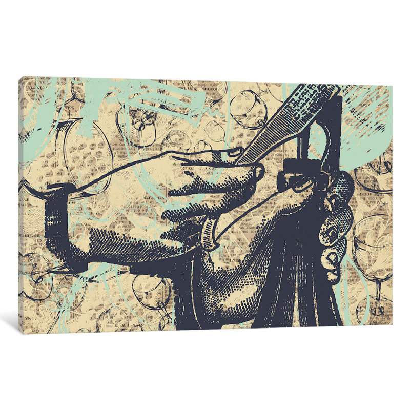 « vin-heures », impression sur toile tendue, H 8 po x l 12 po x P 0,75 po