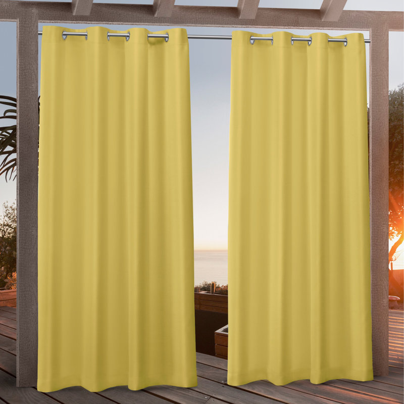 Nicole Miller Red Polyester Light-Filtering Grommet Window Panel Pair