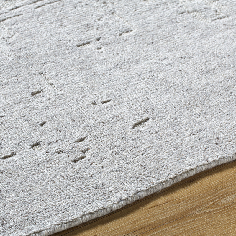 Arbora Hand Knotted Area Rug in Gray, Rectangle 2' x 3'