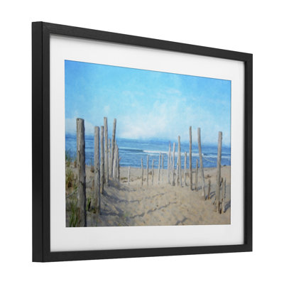 National Seashore Vista Framed Print Under Glass, design by Grotto Studios