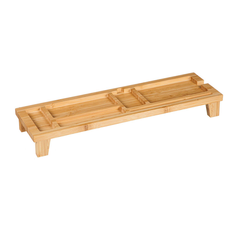 Organisateur de bureau en bois avec clavier