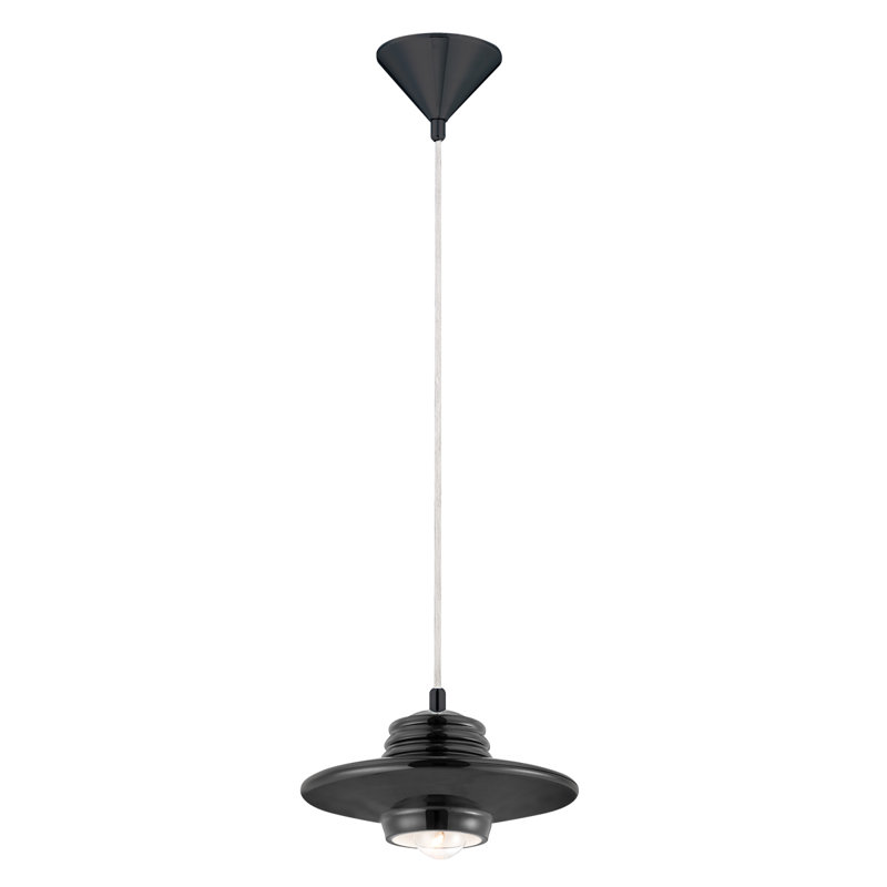 Luminaire suspendu géométrique simple à 1 lumière, Noir