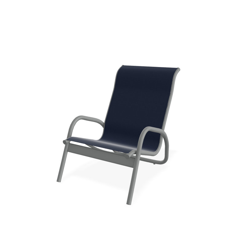 Beach Chair, Navy 13D Sunbrella®, Textured Graphite