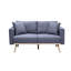 Causeuse Easton en lin et tissu gris foncé