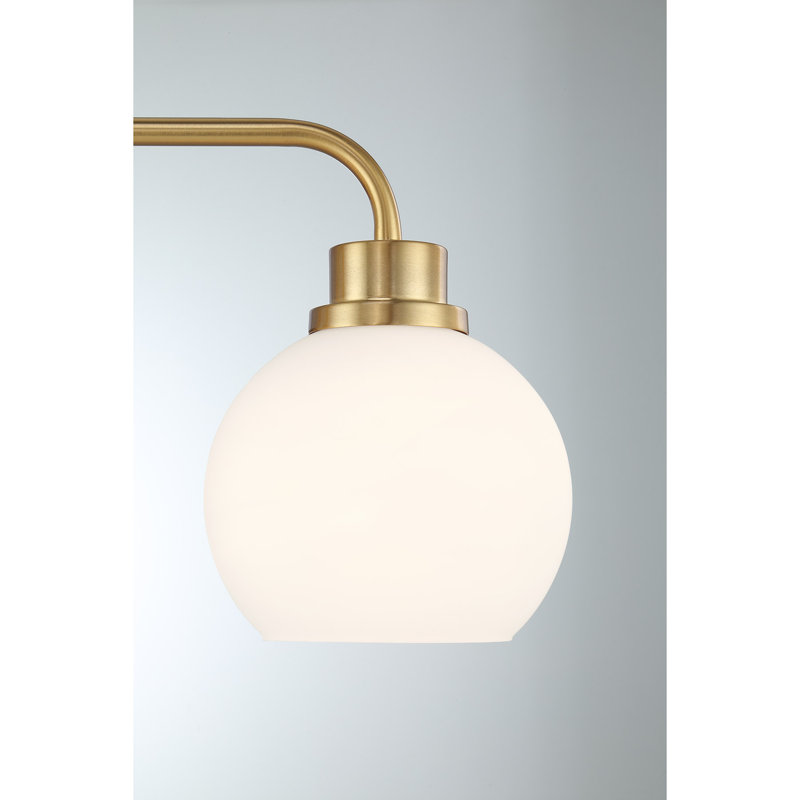 Luminaire suspendu 3 lumières Merilian en laiton naturel, Laiton naturel