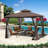 10X10 Outdoor Patio Gazebo Canopy Tent With Ventilated Double Roof And Mosquito Net(Detachable Mesh Screen On All Sides),Suitable For Lawn, Garden, Backyard And Deck-113826967