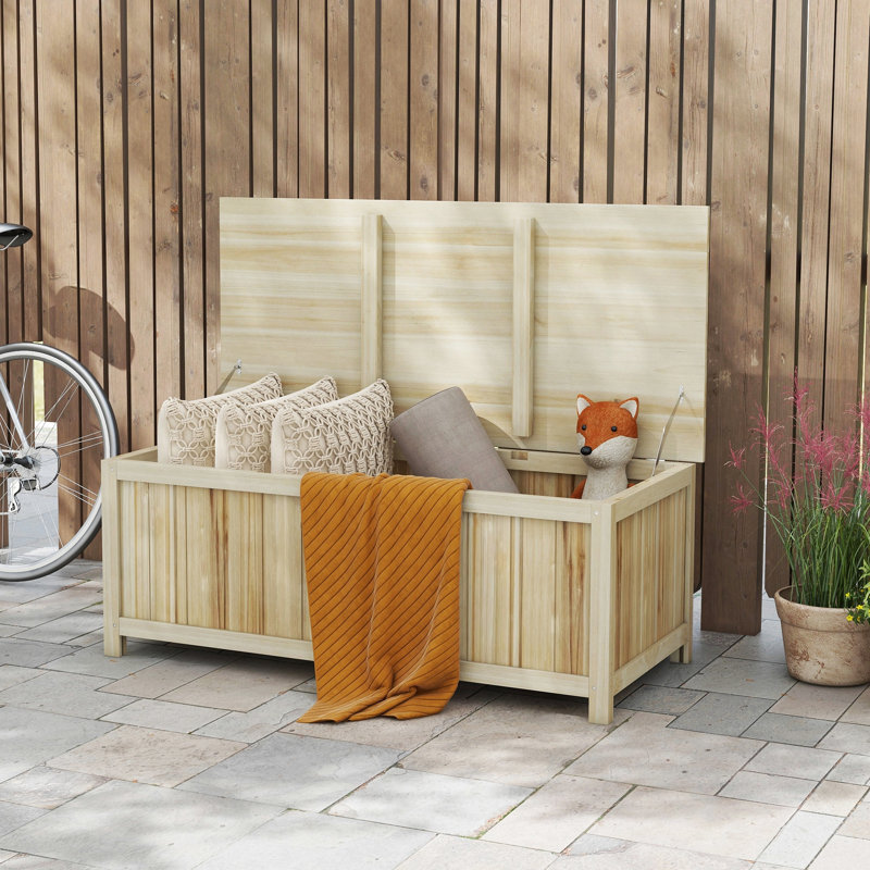 Boîte de rangement d'extérieur 45,5 gallons Outsunny