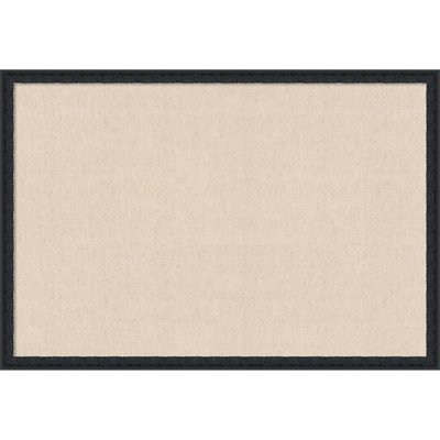 Framed Fabric Magnetic Board Neutral Weave Printed Linen Bulletin Board
