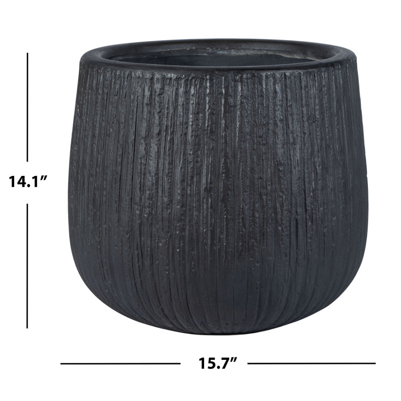 Psyllatos Pot Planter, Dark Gray