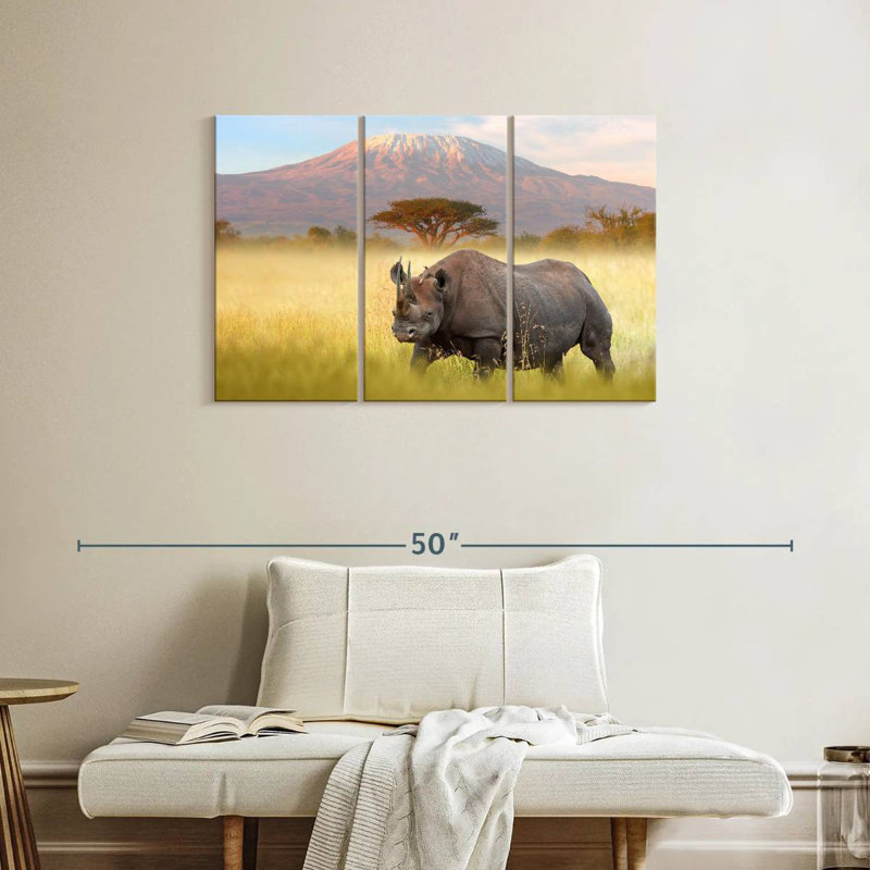 Rhinocéros Hosking Amboseli, H 24 po x l 38 po