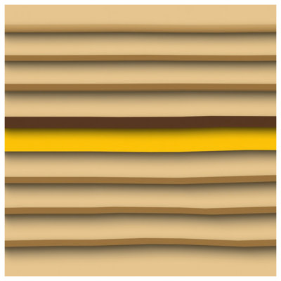 Édredon beige à rayures jaunes