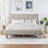 Fully Upholstered Platform Bed with Teddy Fabric-1765386842