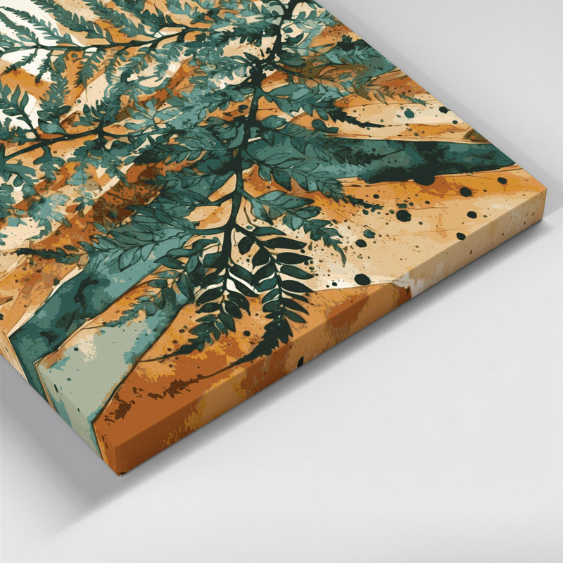 «Southwestern Plants Desert Fern 159», art mural sur toile verte