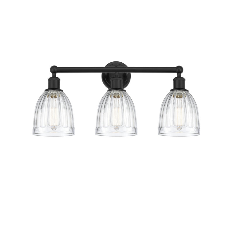 Radegonde 3 - Light Dimmable Vanity Light, Matte Black, Clear
