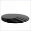 Table basse 38,6 po ronde en verre trempé avec bord biseauté, 1/2 po d'épaisseur, facile à nettoyer et durable
