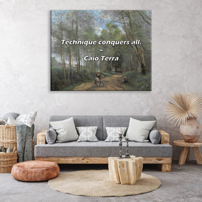 Citation artistique «Technique conquiert all». Toile tendue par By Caio Terra Gallery