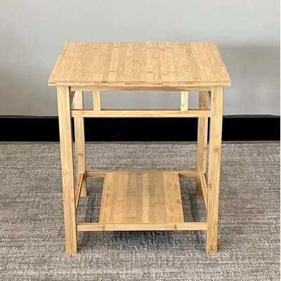 Zen End Table with Bottom Shelf
