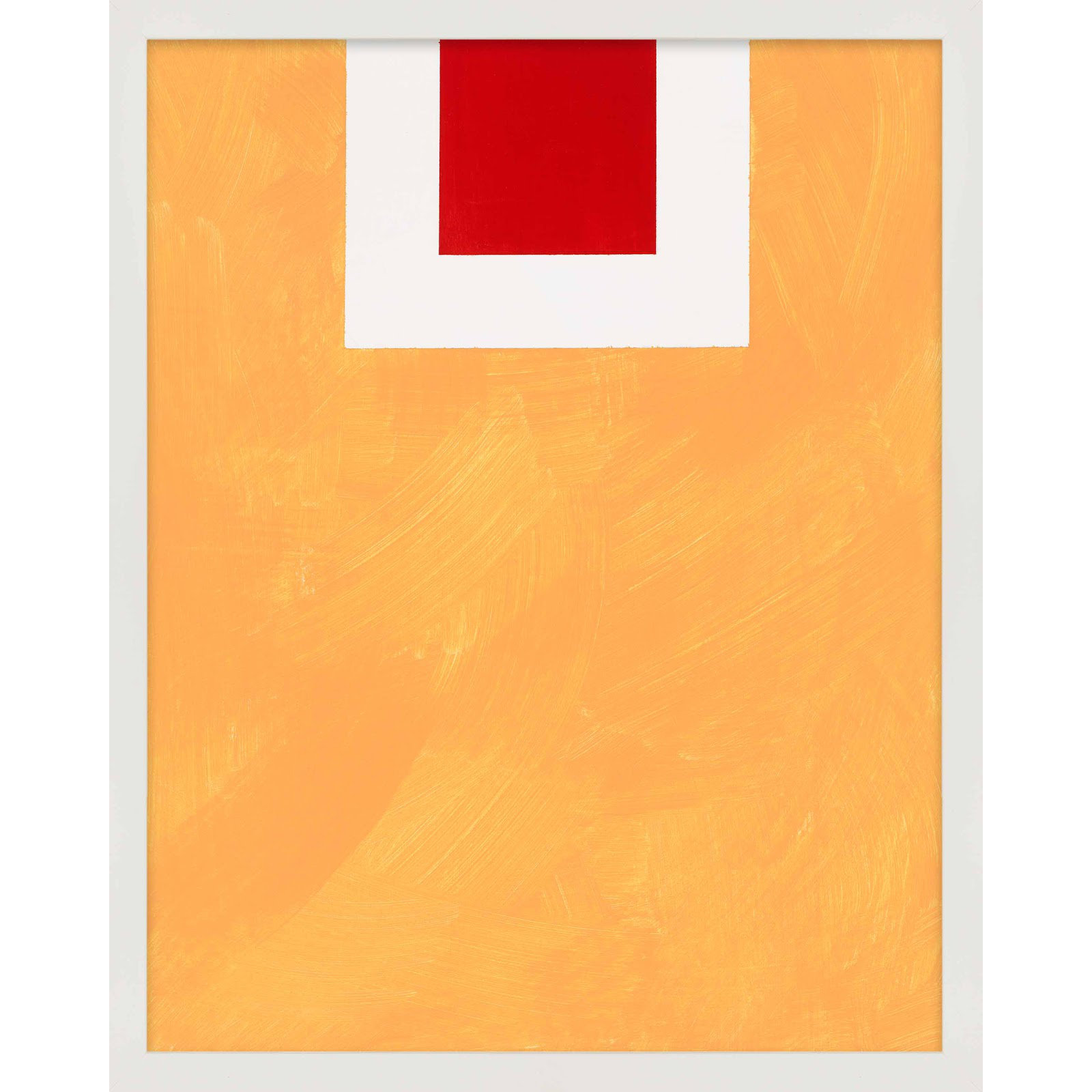 Square Sunrise by Robert Kamnatnik, 20" H x 16" W x 1.25" D, White Framed Paper