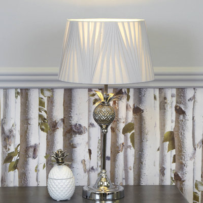 Goodge 56cm Table Lamp for Living Room, Bedside Buffet Lamp with Metal Base