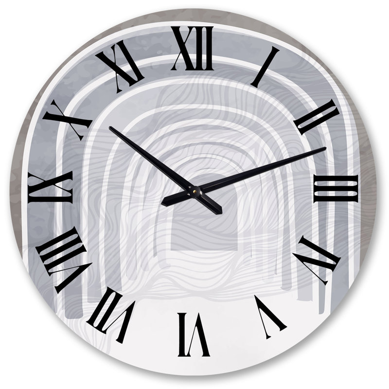 Minimalism Architectures Abstract I - Mid-Century Modern Wall Clock 2, Large